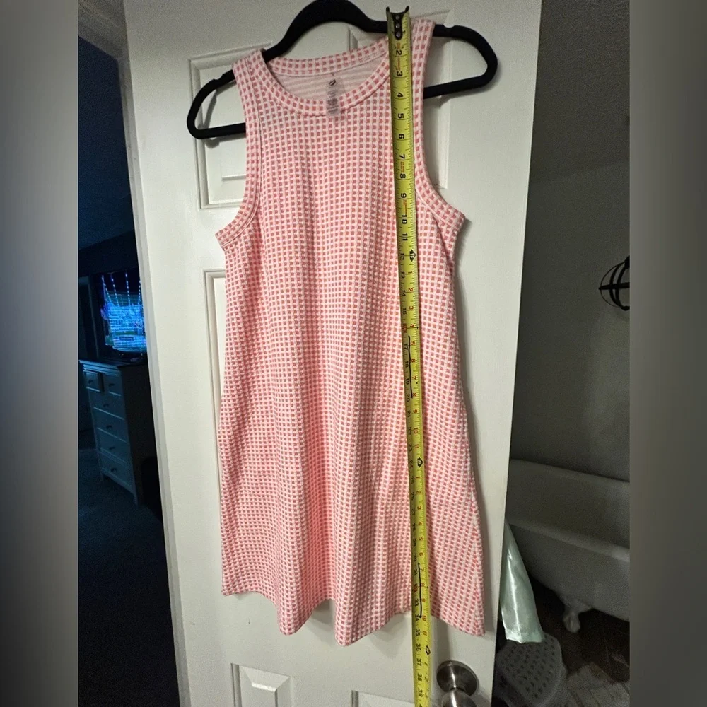 Lou & Grey Gingham Jacquard Halter Mini Pocket Dress Size Small - Picture 7 of 8